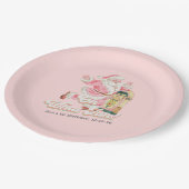 Pink Oh, was Spaß Retro Groovy Santa Claus Geburts Pappteller (Schrägansicht)