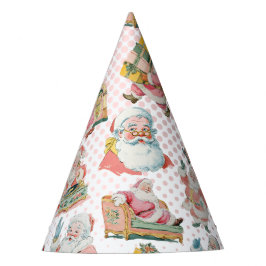 Pink Oh, was Spaß Retro Weihnachtsmann zum Geburts Partyhütchen