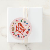 Pink Oh, was Spaß Weihnachten Geburtstag Gefallen Geschenkanhänger (Beispiel)