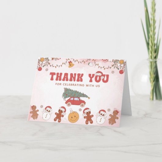 Pink Oh, was Spaß Weihnachten Party danke Ihnen Ka (Vorderseite)