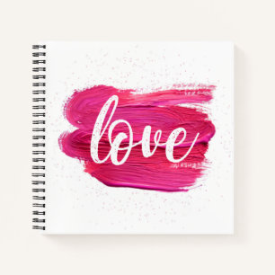 Pink Oil Paint Liebe zitieren Design modern minima Notizblock