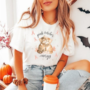 Pink Oktober Energie-Shirt, Im Oktober tragen wir  T-Shirt