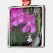 Pink Oleander Shadow Fairy Metal Ornament Aus Metall (Links)