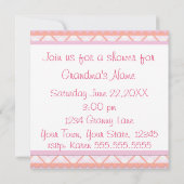 Pink Oma Baby Dusche Einladung (Rückseite)