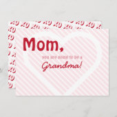 Pink Oma Valentine Ultrasound Schwangerschaft Ankündigung (Vorne/Hinten)