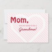 Pink Oma Valentine Ultrasound Schwangerschaft Ankündigung (Vorderseite)