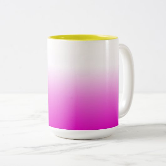 Pink Ombr Gradient Background Design-60416 Zweifarbige Tasse (VorderseiteRechts)