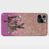 Pink Ombre Alpaca Design, iPhone Hülle (Rückseite (Horizontal))