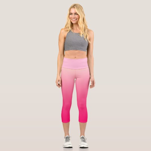 Pink Ombre Capri Leggings (Vorderseite)