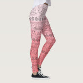 Pink Ombre Christmas Sweater Muster Leggings (Rechts)