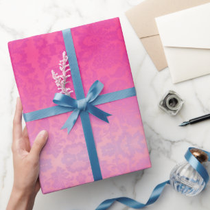 Pink Ombre Damask Geschenkpapier