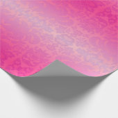 Pink Ombre Damask Geschenkpapier (Ecke)