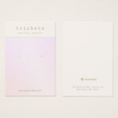 Pink Ombre Earring Juwelier Display Card (Vorne & Hinten)