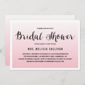 Pink Ombre | Einladung zur Brautdusche (Vorne/Hinten)