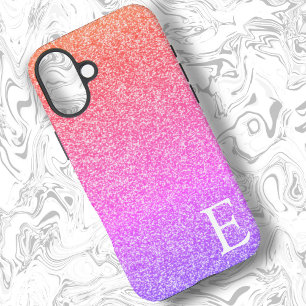 Pink Ombre Girly Printed Glitzer Stilvoll und Nied iPhone 16 Plus Hülle