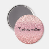 Pink Ombre Glitzer Kindness Magnet (Vorderseite/Rückseite)