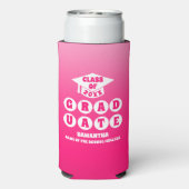 Pink Ombre Gradient Graduation Party Selters Dosenkühler (Seltzer Rückseite)