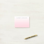 Pink Ombre Gradient Personalisiert Post-it-Notes Post-it Klebezettel (Auf Schreibtisch)