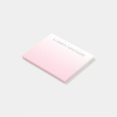 Pink Ombre Gradient Personalisiert Post-it-Notes Post-it Klebezettel (angewinkelt)