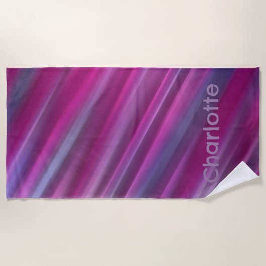 Pink Ombre Gradient Strandtuch (Vorderseite)