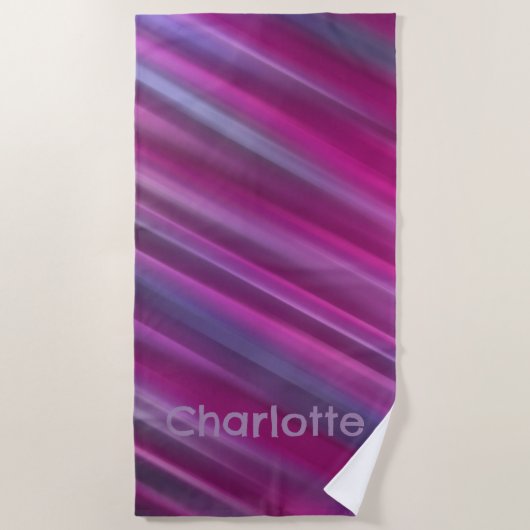 Pink Ombre Gradient Strandtuch (Vorderseite)