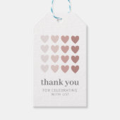 Pink Ombre Hearts Geschenkanhänger (Vorderseite)