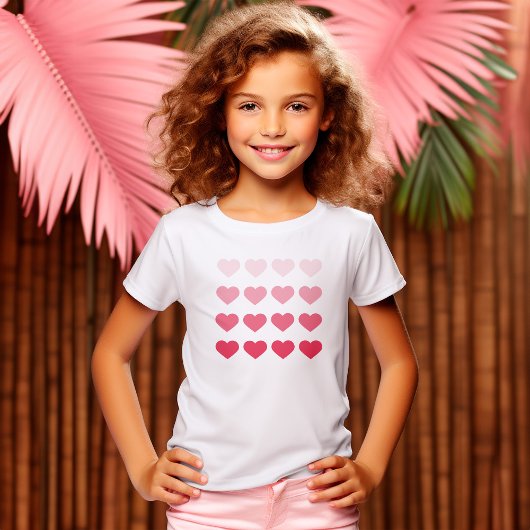Pink Ombre Hearts Valentinstag Sweatshirt