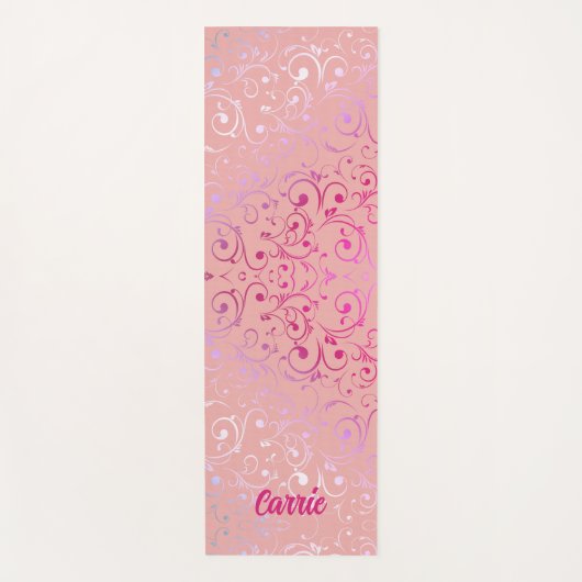 Pink Ombre Muster Yoga Mat Yogamatte (Vorderseite)