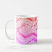 Pink Ombre Personalisiert Zig Zag Kaffeetasse (Links)