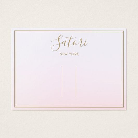 Pink Ombre Script Haarschnitt Zubehör Anzeige (Vorderseite)
