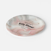 Pink Ombre Shimmers Baby Dusche Pappteller (Schrägansicht)