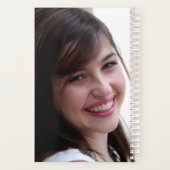 Pink Ombre und Black Stripes Foto Agenda Planer (Rückseite)