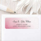 Pink Ombre Wedding-Adressetiketten (Insitu)