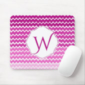 Pink Ombre Zickzack Personalisierte Maus Pad Mousepad (Mit Mouse)