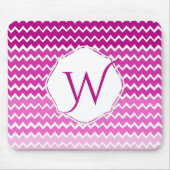 Pink Ombre Zickzack Personalisierte Maus Pad Mousepad (Vorne)