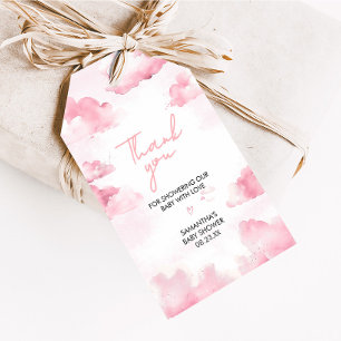 Pink On Cloud Nine Baby Duwer Fevor Tags Geschenkanhänger
