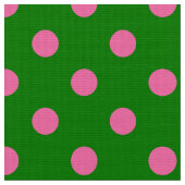Pink On Green Polka Dots Pattern Design  Stoff (Nahaufnahme)