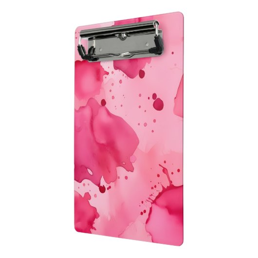 Pink on Pink Abstract  Mini Klemmbrett (Gewinkelt2)
