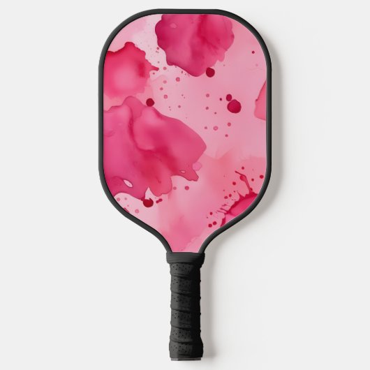 Pink on Pink Abstract Pickleball Schläger (Vorderseite)