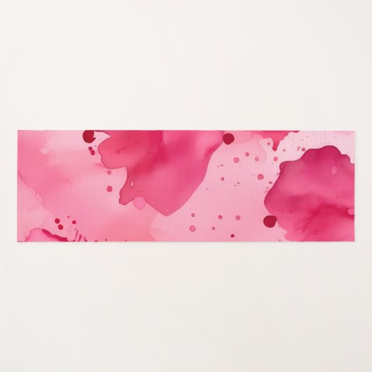 Pink on Pink Abstract Yogamatte (Vorderseite (Horizontal))