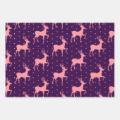 Pink on Purple Modern Holiday Geschenkpapier Set (Vorderseite 3)