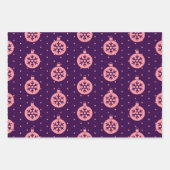 Pink on Purple Modern Holiday Geschenkpapier Set (Vorderseite)