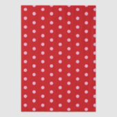Pink on Red Polka Dots  Seidenpapier (Vorderseite)