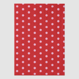 Pink on Red Polka Dots  Seidenpapier