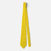 Pink On Yellow Polka Dots Pattern Design  Krawatte (Vorderseite)