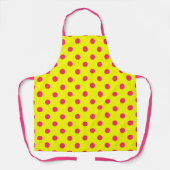 Pink On Yellow Polka Dots Pattern Design  Schürze (Vorderseite)