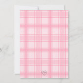 Pink One Happy Girl Geburtstag Einladung (Rückseite)