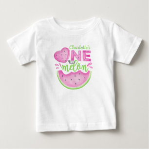 Pink One in Melon 1. Geburtstag Baby T - Shirt