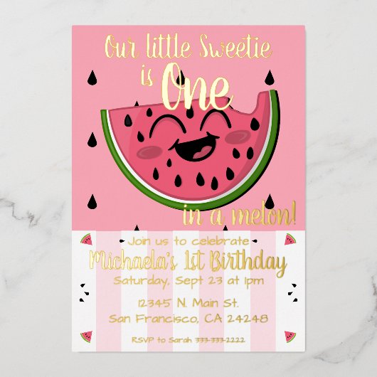 Pink One in Melon Watermelon Giro del Malcantone Folieneinladung (Vorderseite)