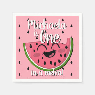 Pink One in Melon Watermelon Kinder Erstgeburt Serviette